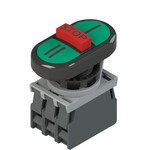 E2 AC-DXBC0801 Pizzato Elettrica Тройная кнопка в сборе с фиксирующим адаптером и контактами