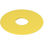 VE TF32D5700 Pizzato Elettrica Этикетка с фигурным отверстием, диаметром 90 мм, желтый диск, без надписи