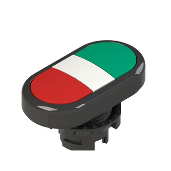 E2 1PDRL10423 Pizzato Elettrica Двойная пониженная плоская кнопка, без маркировки