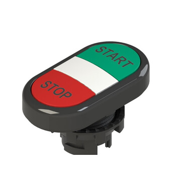 E2 1PDRL1AAAP Pizzato Elettrica Двойная пониженная плоская кнопка, с маркировкой