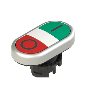 E2 1PDRL9AAAD Pizzato Elettrica Двойная пониженная плоская кнопка, с маркировкой