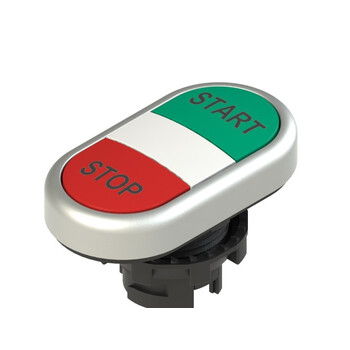 E2 1PDRL9AAAP Pizzato Elettrica Двойная пониженная плоская кнопка, с маркировкой