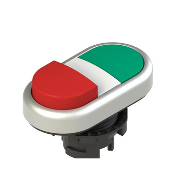 E2 1PDSL90423 Pizzato Elettrica Двойная пониженная выступающая кнопка, без маркировки