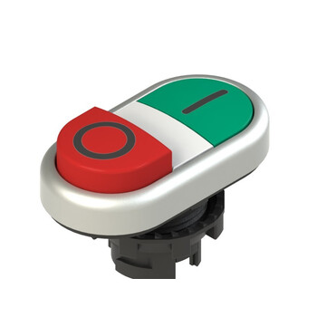 E2 1PDSL9AAAD Pizzato Elettrica Двойная пониженная выступающая кнопка, с маркировкой