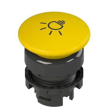 E2 1PL2F541L16 Pizzato Elettrica Желтая грибовидная кнопка с подсветкой, с маркировкой