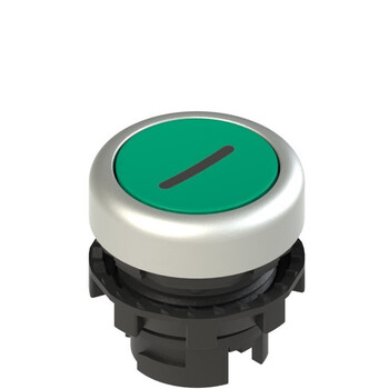 E2 1PU2R429L2 Pizzato Elettrica Зеленая плоская кнопка с пружинным возвратом, с маркировкой