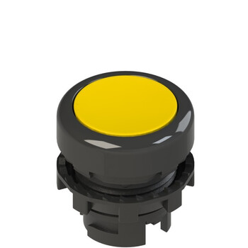 E2 1PU2R5210 Pizzato Elettrica Желтая плоская кнопка с пружинным возвратом