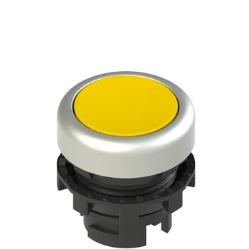 E2 1PU2R5290 Pizzato Elettrica Желтая плоская кнопка с пружинным возвратом