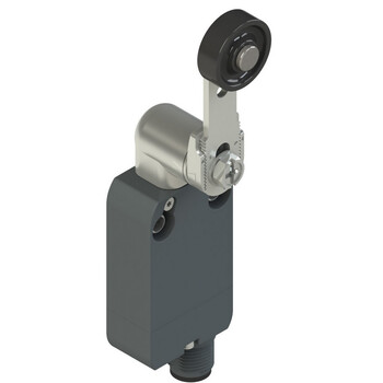 NF B122KF-SMK Pizzato Elettrica Модульный выключатель со встроенным кабелем с регулируемым прямым металлическим поворотным рычагом и роликом O 20 мм