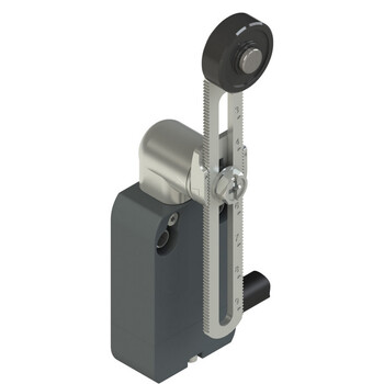 NF G222KP-DN2 Pizzato Elettrica Модульный выключатель со встроенным кабелем с регулируемым по высоте прямым металлическим поворотным рычагом и роликом диам. 20 мм